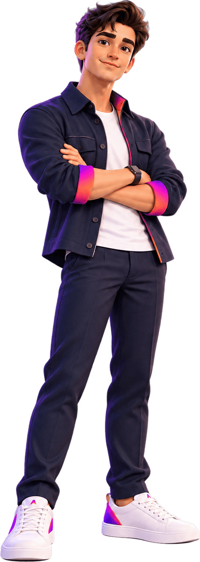 Ads with arms crossed, smiling
